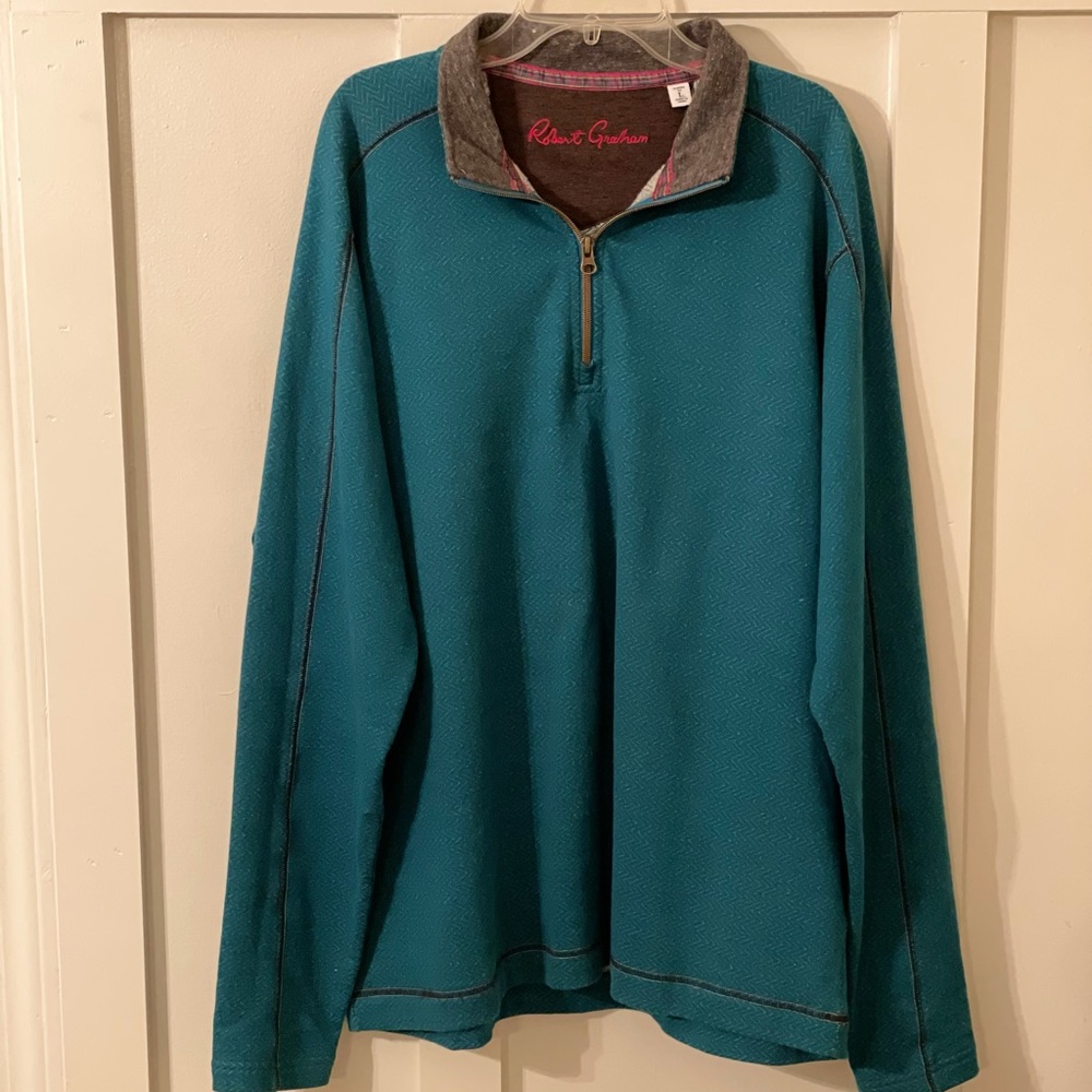 LIKE NEW Robert Graham Teal Zip Up